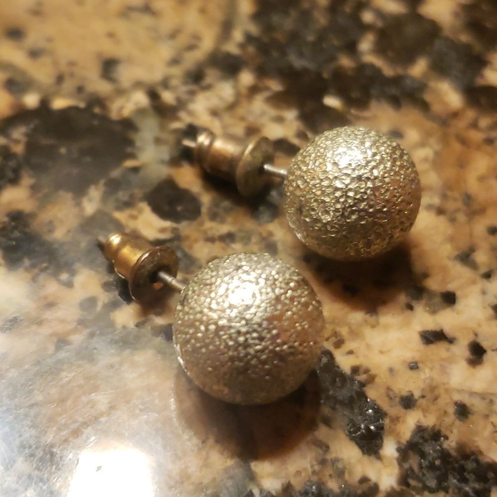 Silver Ball Earrings - Picture 3 of 3
